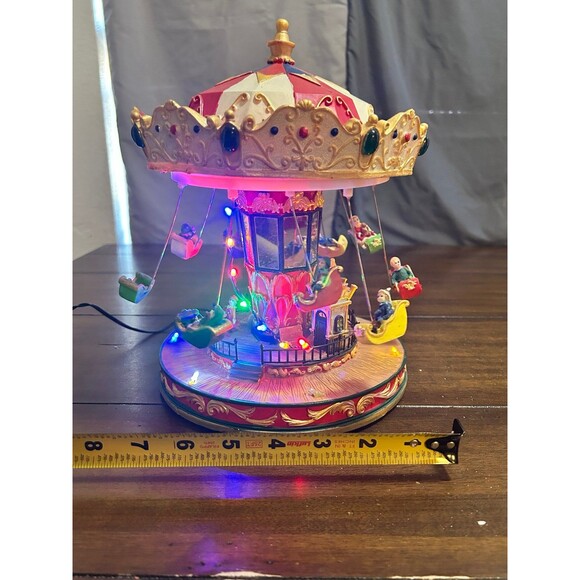 Vintage Home Accents Canterbury Lane Flying Sleigh Ride Christmas Village Piece - Picture 7 of 11